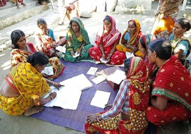 Community meeting with rural women
