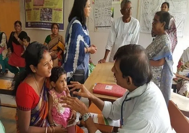 Health check-up of an elderly person