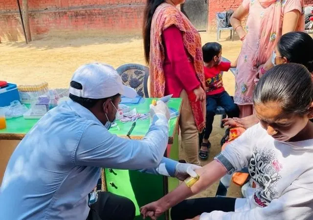 Medical service at a health camp