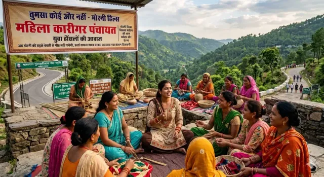 मोरनी हिल्स — महिला कारीगर पंचायत: युवा हौसलों की आवाज़ (संकल्प चित्र)